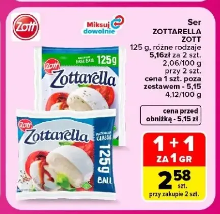 Ser Zottarella Basil Ball Zott +1 wariant