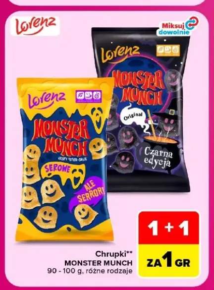 Chrupki Monster Munch serowe Lorenz +1 wariant