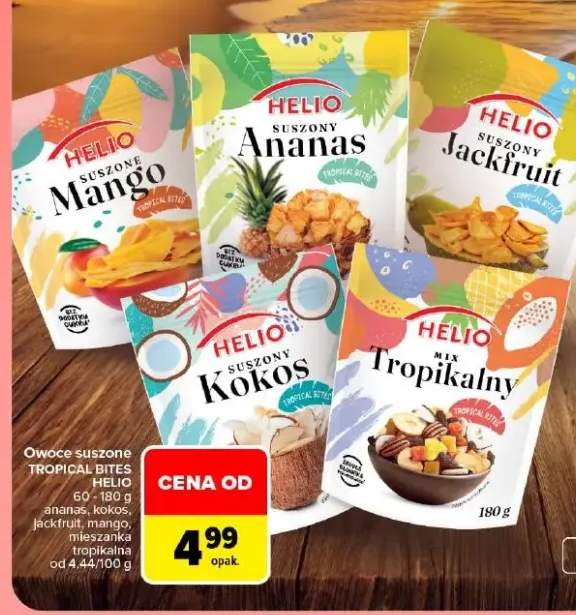 Owoce suszone Tropical Bites Helio ananas +4 warianty