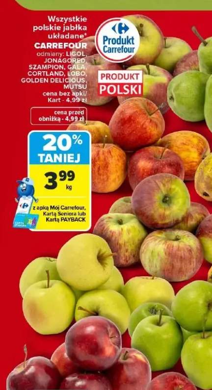 Jabłka polskie układane Carrefour +8 wariantów