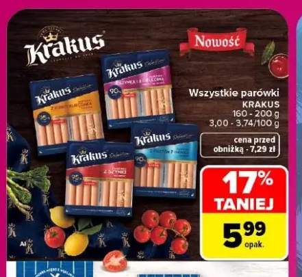 Parówki Krakus +4 warianty