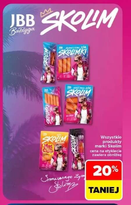 Kiełbaski z szynki Skolimki Hot! Skolim +4 warianty