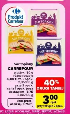 Ser topiony w plastrach Carrefour
