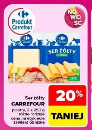Ser żółty w plastrach Carrefour 2-pak