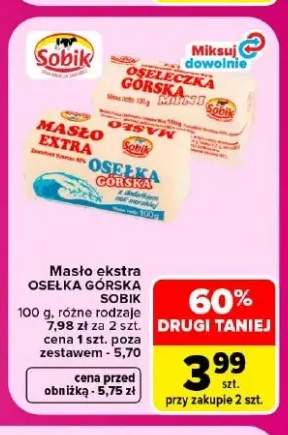 Masło ekstra Osełka Górska Sobik