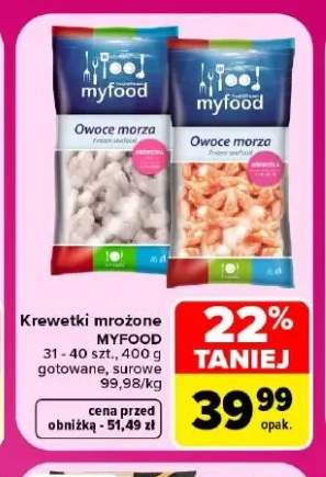 Krewetki mrożone gotowane Myfood +1 wariant