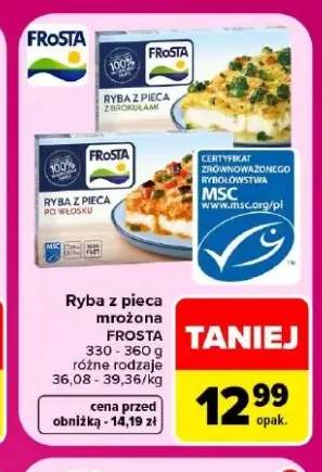 Ryba z pieca mrożona z brokułami Frosta +1 wariant