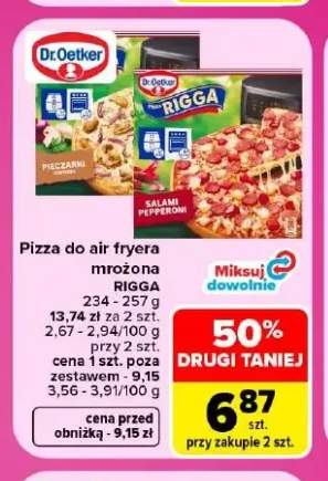 Pizza do air fryera mrożona pieczarki Rigga Dr. Oetker +1 wariant