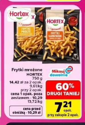 Frytki mrożone proste Hortex +1 wariant