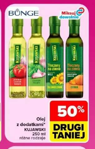 Olej rzepakowy z dodatkami pomidor czosnek bazylia Kujawski +3 warianty