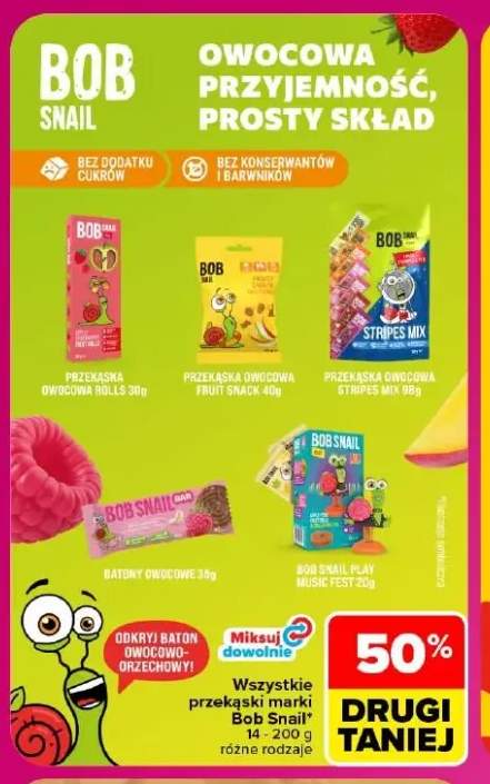 Przekąski marki Bob Snail +5 wariantów