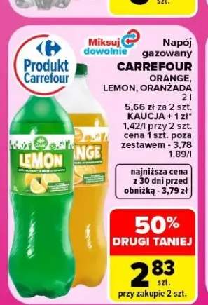 Napój gazowany Carrefour Orange +2 warianty