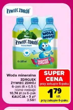 Woda mineralna Zdrojek Żywiec Zdrój 6-pak