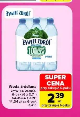 Woda źródlana niegazowana Żywiec Zdrój 6-pak