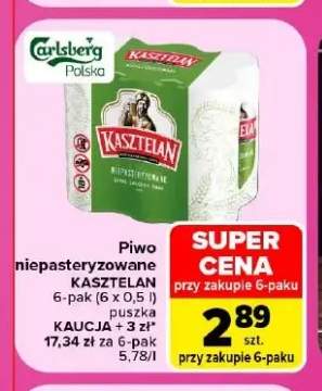Piwo niepasteryzowane Kasztelan 6-pak