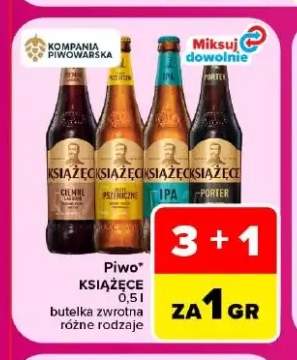 Piwo Książęce Ciemne Łagodne +3 warianty