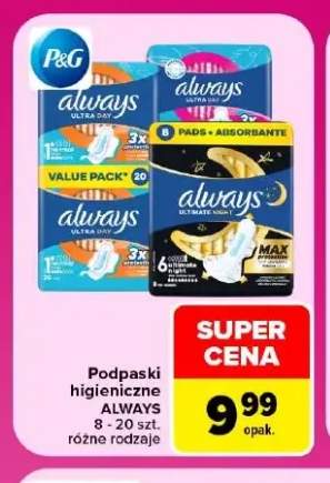 Podpaski higieniczne Always