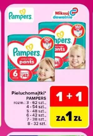Pieluchomajtki Pampers rozm. 3 +5 wariantów