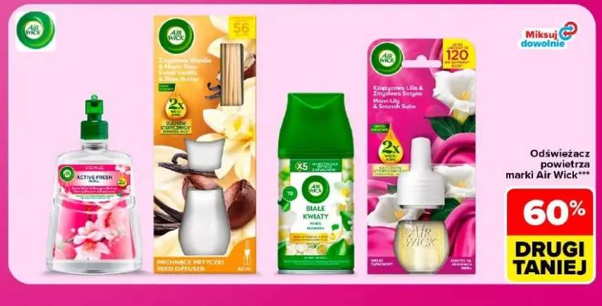 Odświeżacz powietrza Active Fresh zapas Kwiat Wiśni & Soczysta Malina Air Wick +3 warianty