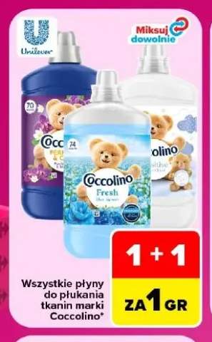 Płyny do płukania tkanin marki Coccolino