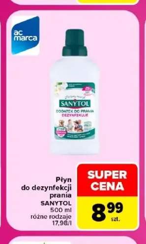 Płyn do dezynfekcji prania Sanytol
