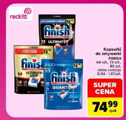 Kapsułki do zmywarki Finish