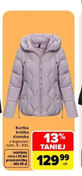 Kurtka krótka damska z kapturem