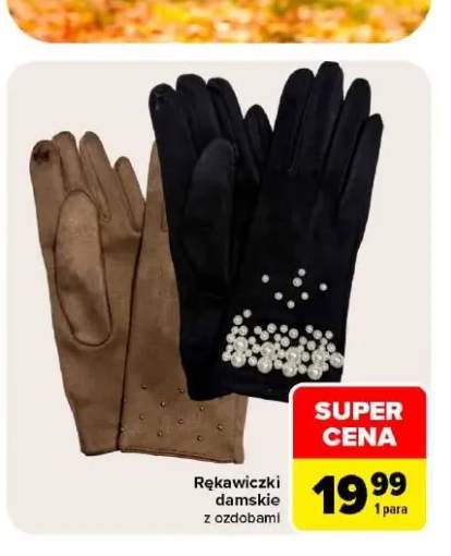 Rękawiczki damskie z ozdobami