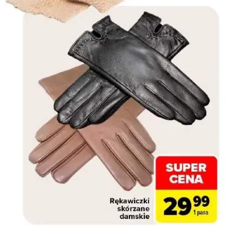 Rękawiczki skórzane damskie