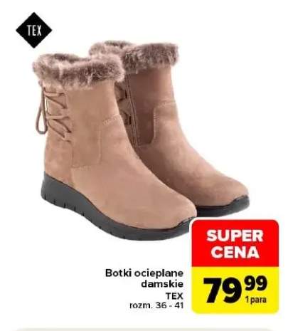 Botki ocieplane damskie TEX