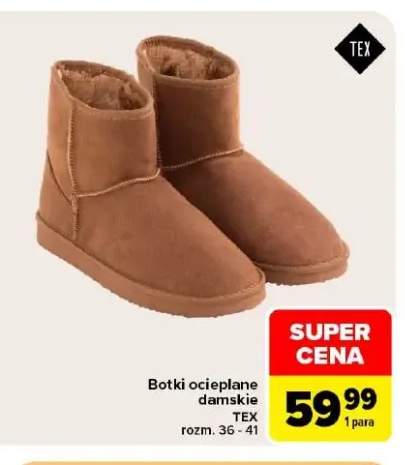 Botki ocieplane damskie Tex