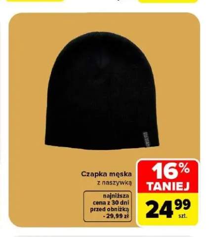 Czapka męska z naszywką