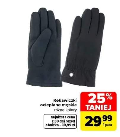 Rękawiczki ocieplane męskie