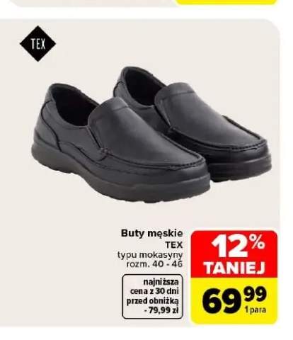Buty męskie TEX typu mokasyny