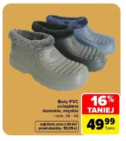 Buty PVC ocieplane damskie męskie