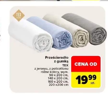 Prześcieradło z gumką TEX z jerseyu 90x200 cm +7 wariantów