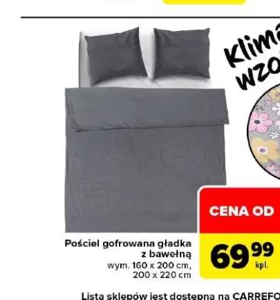 Pościel gofrowana gładka z bawełną 200x220 cm +1 wariant