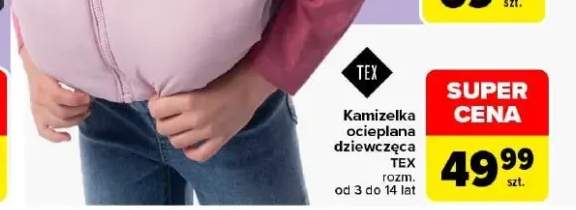 Kamizelka ocieplana dziewczęca TEX