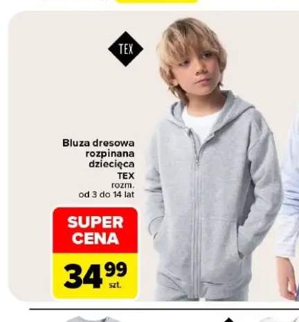 Bluza dresowa rozpinana dziecięca TEX