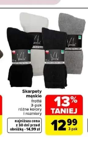 Skarpety męskie frotté 3-pak Vento