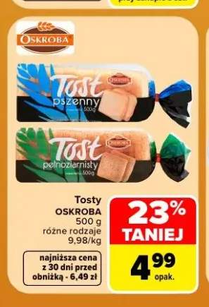 Chleb tostowy pszenny Oskroba