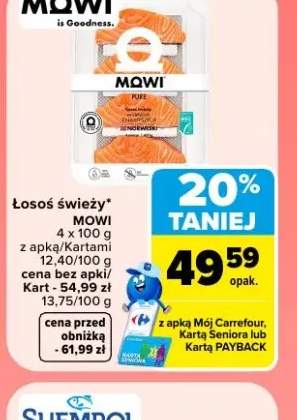 Łosoś świeży MOWI Pure 4-pak 100 g