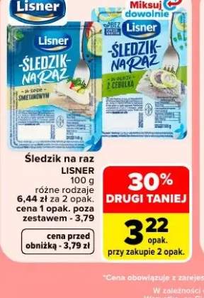 Śledzik na raz w sosie śmietanowym Lisner