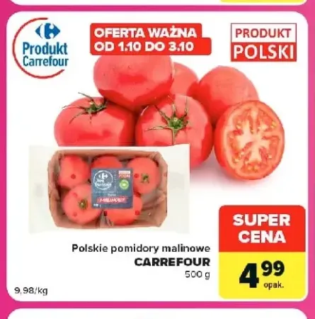 Pomidory malinowe polskie Carrefour