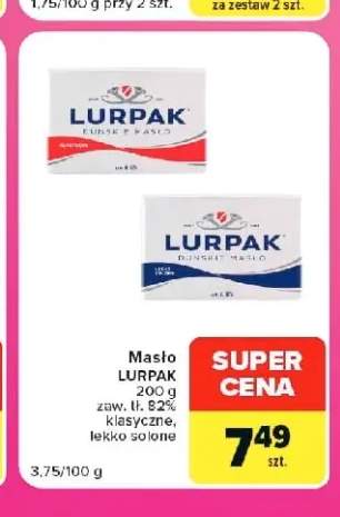 Masło Lurpak zaw. klasyczne 82% +1 wariant