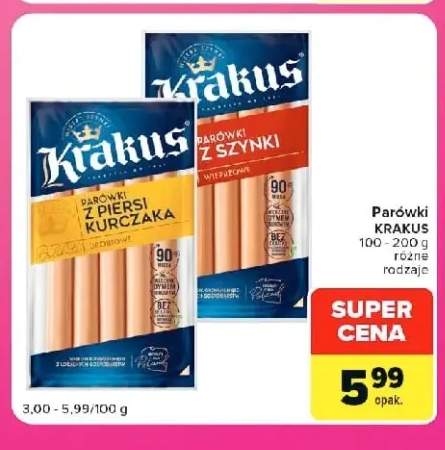 Parówki z piersi kurczaka Krakus +1 wariant