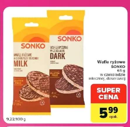 Wafle ryżowe Sonko w czekoladzie mlecznej +1 wariant