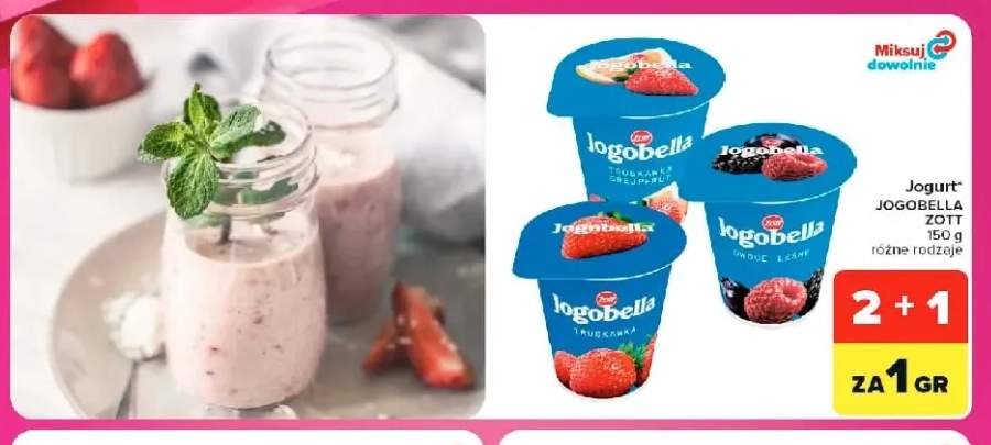 Jogurt Jogobella truskawka Zott +2 warianty