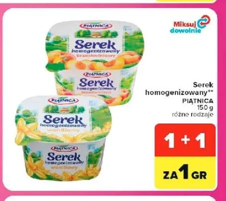 Serek homogenizowany waniliowy Piątnica +1 wariant