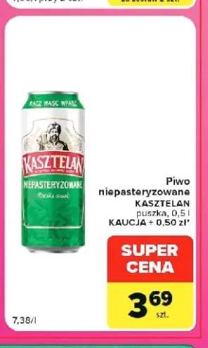 Piwo niepasteryzowane Kasztelan